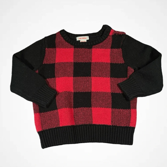 4/$20 Joe Fresh Knitted  Flannel Sweater - Picture 1 of 4